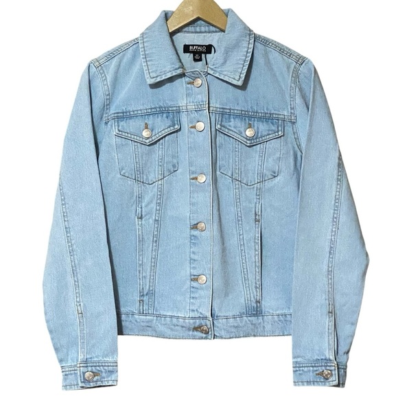 Buffalo David Bitton Classic Denim Jacket XS Light Indigo Versatile Timeless NWT - Picture 3 of 12